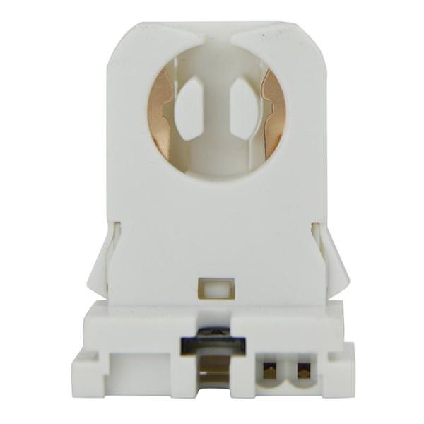 White T8 Instant Start Shunted Push Up Socket