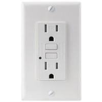 Sunlite Tamper Resistant Self-Testing White Duplex Outlet Receptacle
