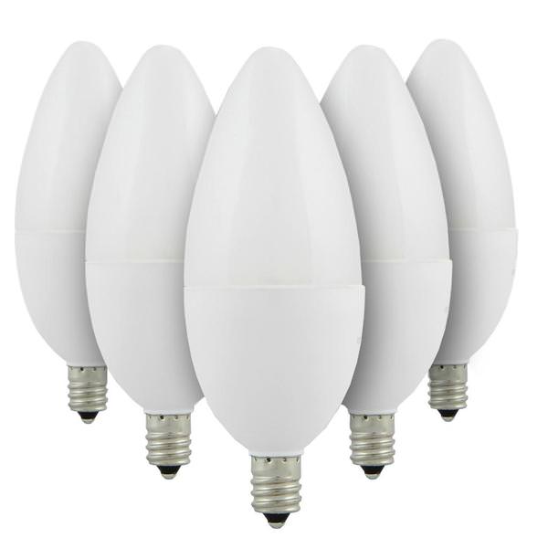 4.5 watt 120 volt B11 Candelabra Screw 3000K Natural White LED Light Bulb (6 Pack)