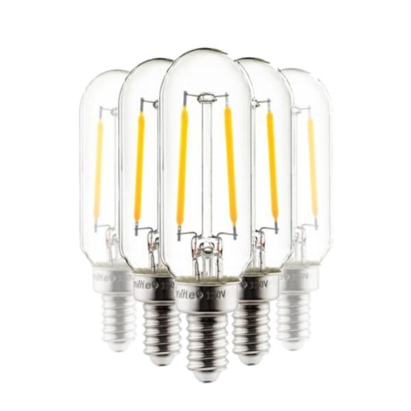 2 watt 120 volt - T8 Candelabra Screw Base 2700K Warm White LED Light Bulb (6 Pack)