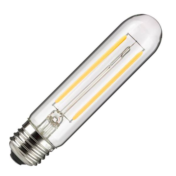2 watt 120 volt T10 Medium Screw Base 5000K Daylight Clear  LED Light Bulb