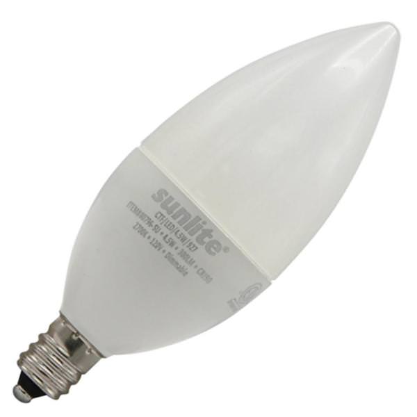 4.5 watt 120 volt B11 Candelabra Screw Base 2700K Warm White LED Light Bulb