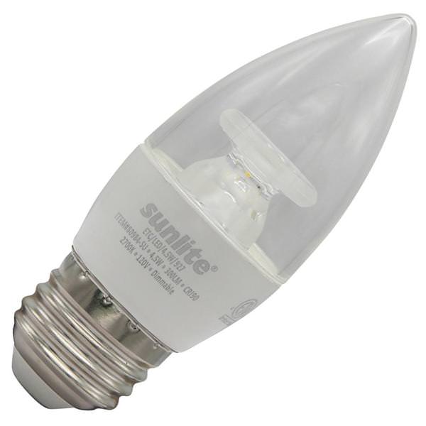 4.5 watt 120 volt B11 Medium Screw Base 2700K Warm White LED Light Bulb