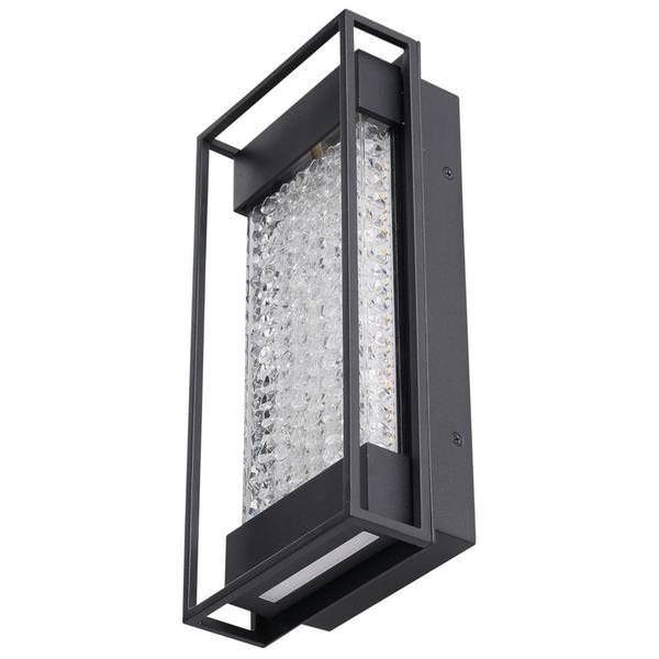 10 watt 120 volt CCT Selectable Textured Black LED Wall Sconce Light Fixture