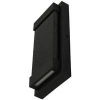 Sunlite 22 watt 120 volt 3000K Natural White Textured Black Seeded Glass LED Wall Sconce Light Fixture