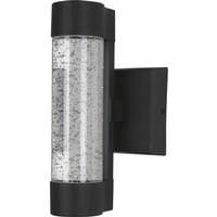 Sunlite 10 watt 120 volt CCT SelectableTextured Black Seeded Glass LED Wall Scone Light Fixture