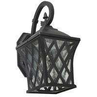 Sunlite 9 watt 120/277 volt CCT Selectable Black Water Grain LED Porch Light Fixture 