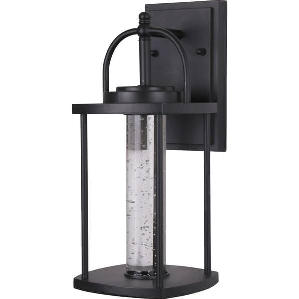 10 watt 120 volt CCT Selectable Black Seeded Glass LED Wall Sconce Light Fixture