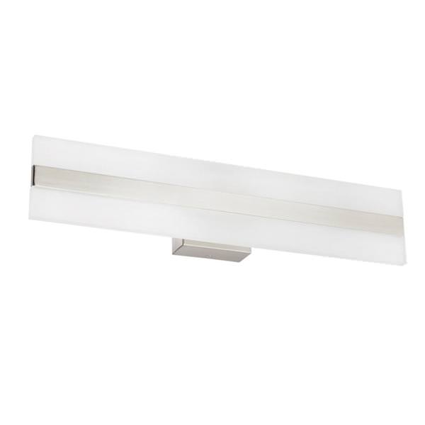 2 Light 18" 20 watt 120 volt CCT Selectable Brushed Nickel LED Linear Bar Vanity Light Fixture