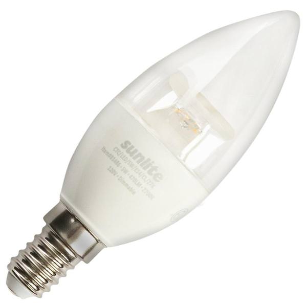 5 watt 120 volt B10 European Screw Base 2700K Warm White LED Light Bulb