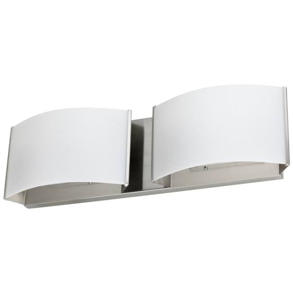 2 Light 20 watt 120 volt CCT Selectable Brushed Nickel LED Decorative Vanity Light Fixture