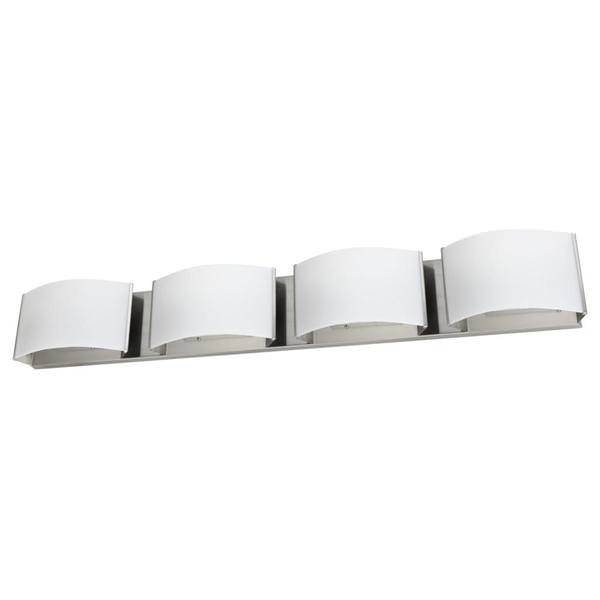 4 Light 40 watt 120 volt CCT Selectable Brushed Nickel LED Vanity Light Fixture