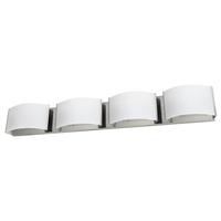Sunlite 4 Light 40 watt 120 volt CCT Selectable Brushed Nickel LED Vanity Light Fixture