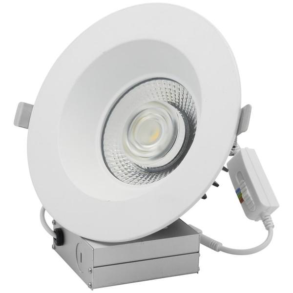 6" 24 watt 120 volt CCT Selectable Round LED Recessed Downlight