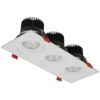 Sunlite 3.5" 3 Light 36 watt 120 volt CCT Selectable Square LED Recessed Downlight