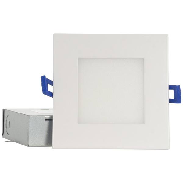 4" 12 watt 120 volt CCT Selectable White Square LED Recessed Downlight