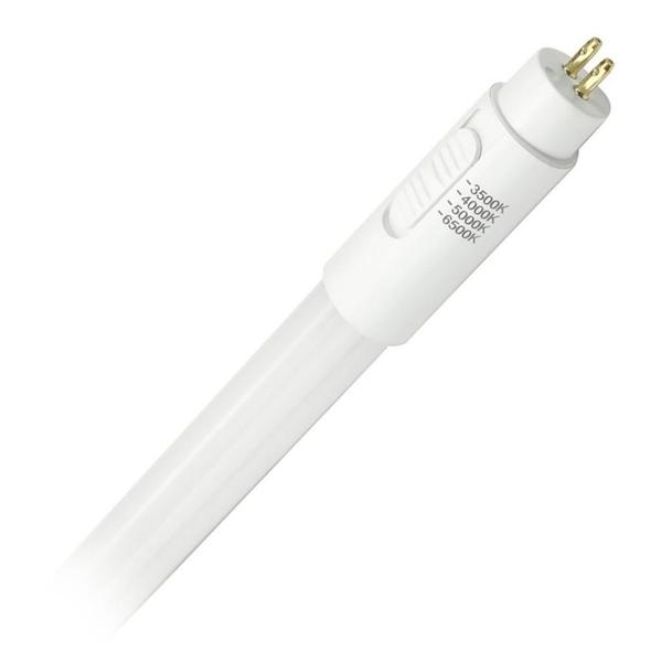 4' 24 watt 120/277 volt T5 Miniature Bi-Pin Base CCT Selectable LED Light Bulb