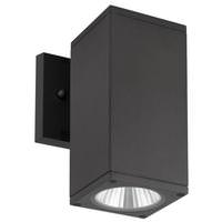 Sunlite 1 light 12 watt 120/277 volt CCT Selectable Black LED Wall Light Fixture