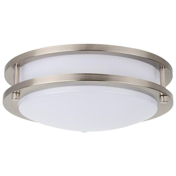 10" 15 watt 120 volt Brushed Nickel CCT Selectable LED Ceiling Light Fixture