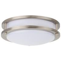 Sunlite 10" 15 watt 120 volt Brushed Nickel CCT Selectable LED Ceiling Light Fixture