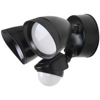 Sunlite 2 Light 20 watt 120 volt 3000K Natural White Black LED Security Light Fixture