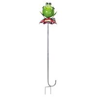 View Solar Green Umbrella Frog Sunset Vista Designs Stake