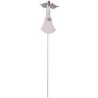 Sunset Vista Designs 22" White Glitter Angel Lawn Pick