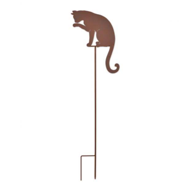41" Brown Cat Garden Stake