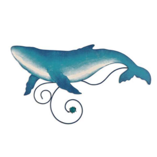 18" Blue Whale Wall Art