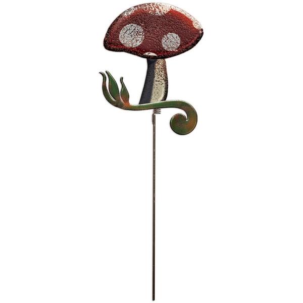 18.1" Red Spotted Mushroom Lawn Pick