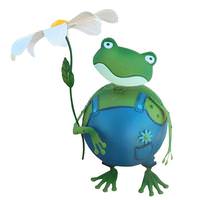 Sunset Vista Designs 16" Frog with Flower Porch Sitter