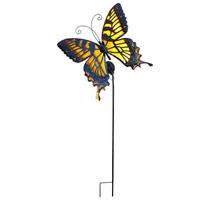 Sunset Vista Designs 52" Yellow Butterfly Solar Stake
