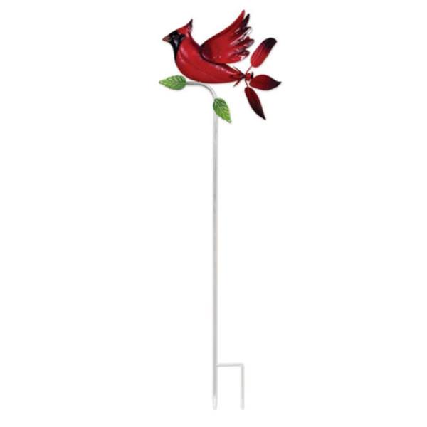 47.2" Spinning Red Cardinal Garden Stake