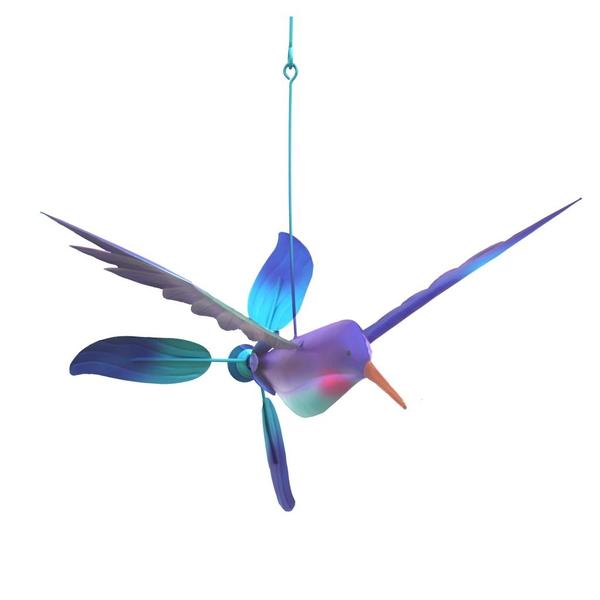 18" Blue Hummingbird Spinner