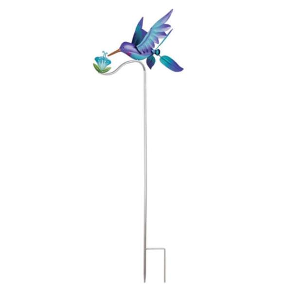 47.2" Spinning Blue Hummingbird Garden Stake