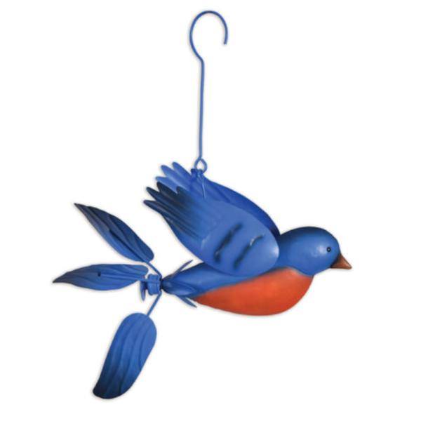 15" Blue Bird Hanging Spinner