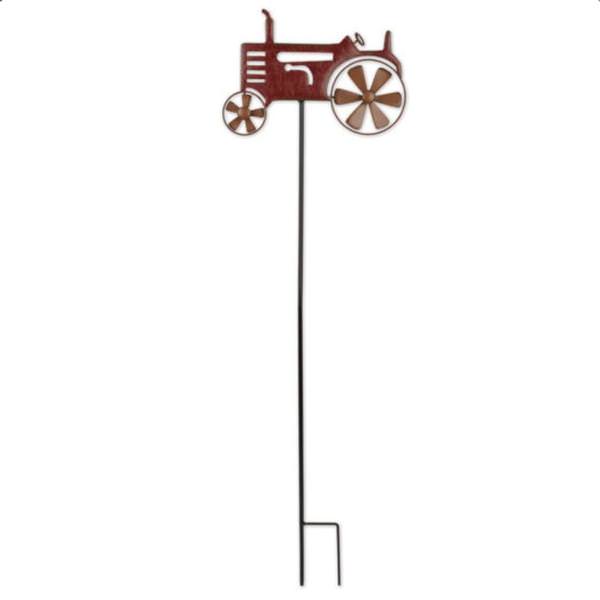 42" Red Tractor Lawn Stake