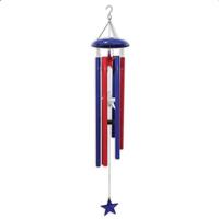 Sunset Vista Designs 48" Americana Red/White/Blue Star Wind Chime
