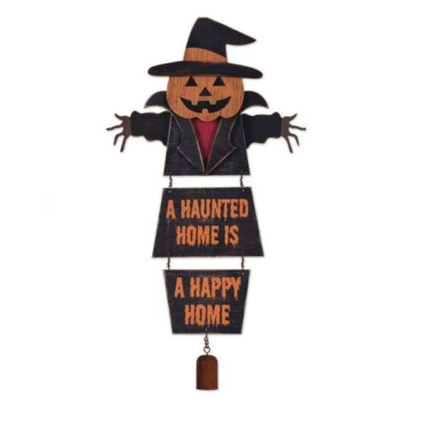 22" Happy Home Pumpkin Halloween Wall Decor