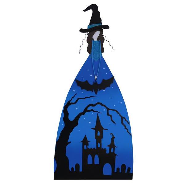 23" Blue Witch Halloween Porch Sitter