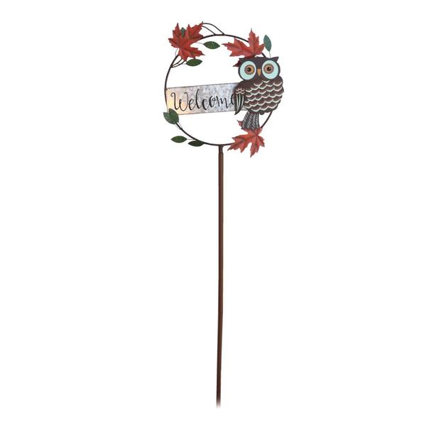 42" Fall Owl Welcome Stake 
