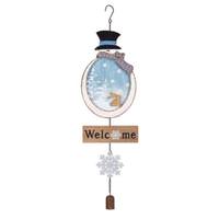 Sunset Vista Designs 28" Snowman Welcome Hanging Sign