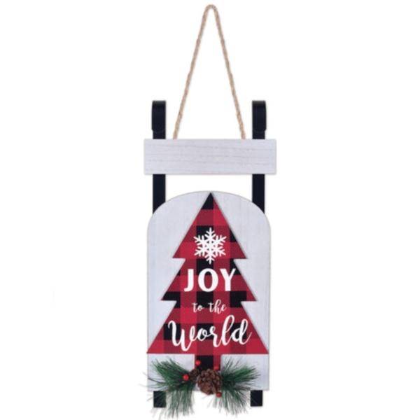 19" Tree Sled Wall Decor