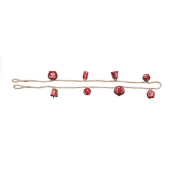 72" Red Bell Garland