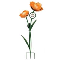 Sunset Vista Designs 36" Orange Poppy Solar Garden Stake