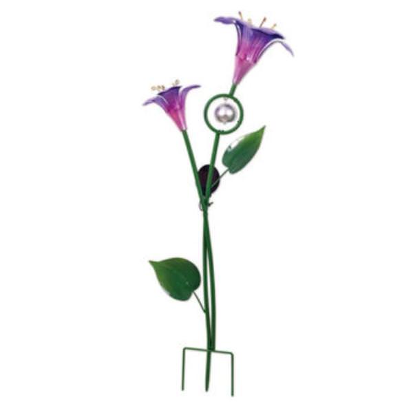 36" Morning Glory Solar Garden Stake