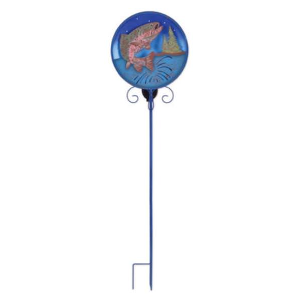 41" Blue Fish Solar Lawn Stake