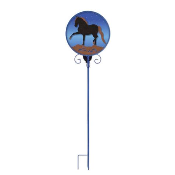 41" Blue Horse Solar Lawn Stake