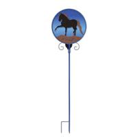 Sunset Vista Designs 41" Blue Horse Solar Lawn Stake