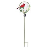 Sunset Vista Designs 47" Red - Cardinal Floral Solar Garden Stake